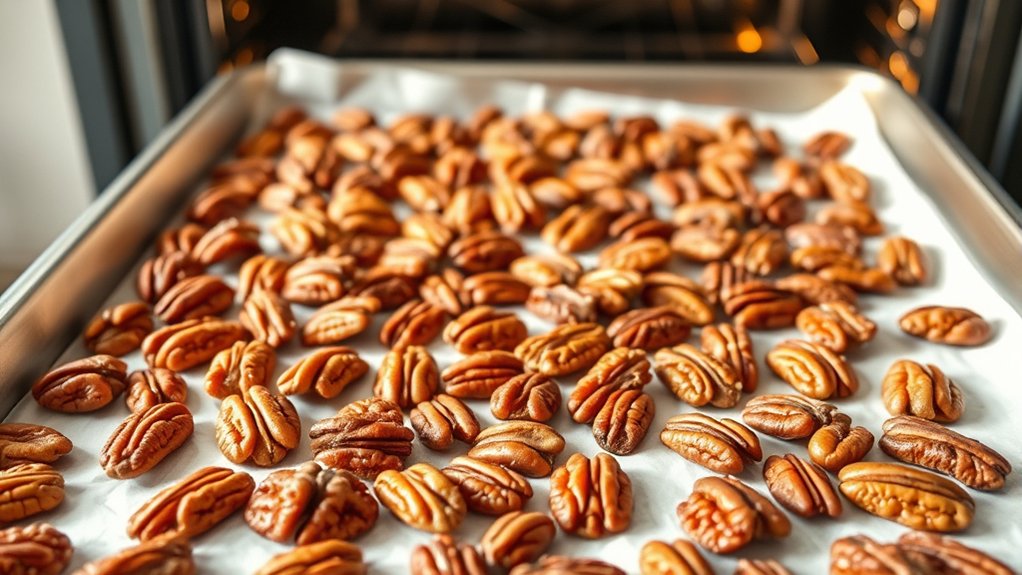 350 f yields even sweet pecans
