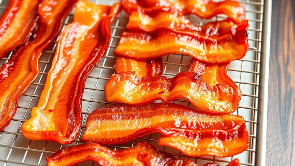arrange bacon single layer oven crisping