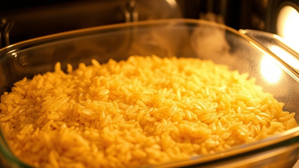 bake covered rice until tender