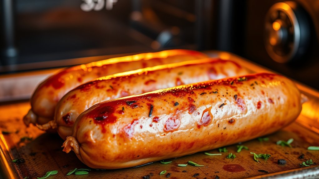 bake italian sausage at 400 f for even browning