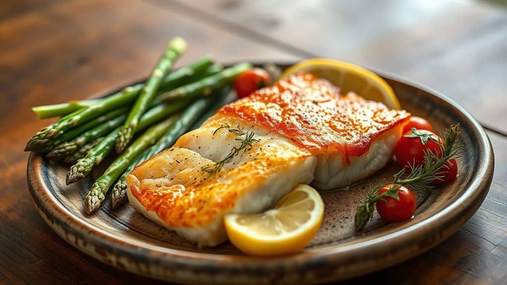 baked cod with simple sides