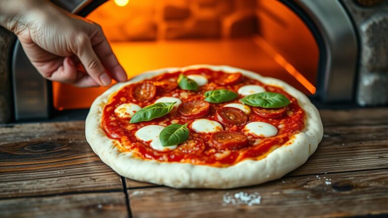 baking pizza in oven