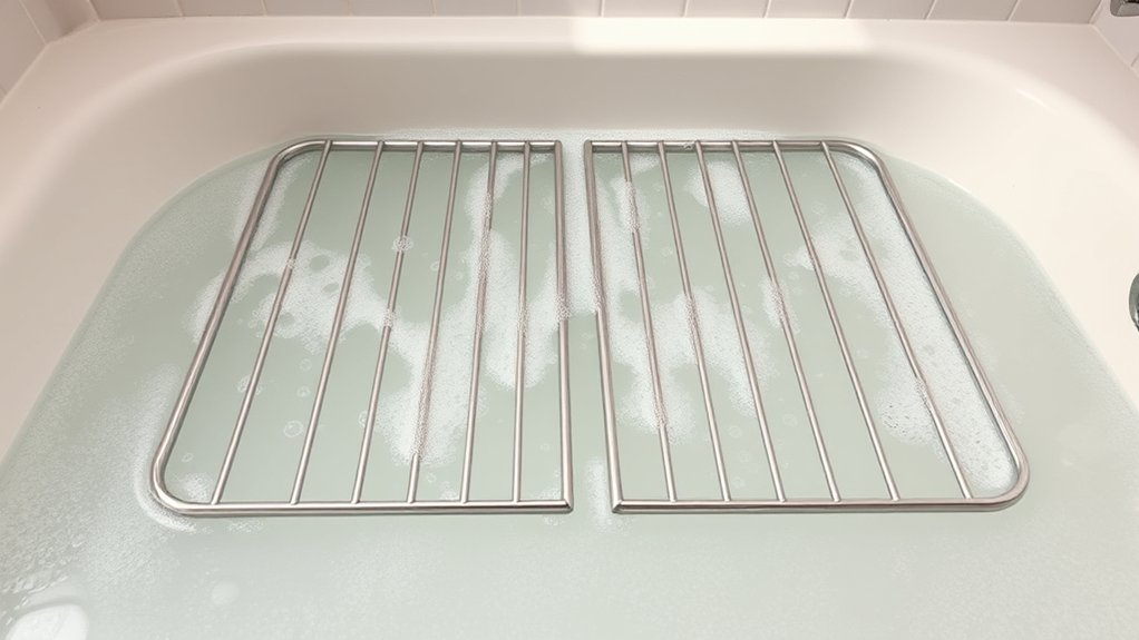bathtub soak for oven racks