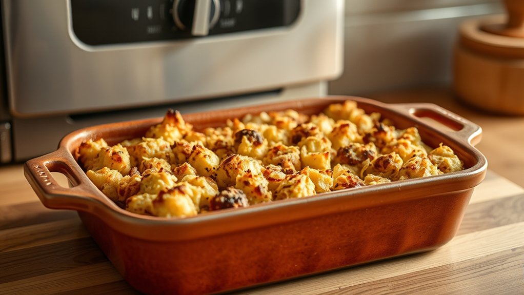 best stuffing at 350 f convection adjust
