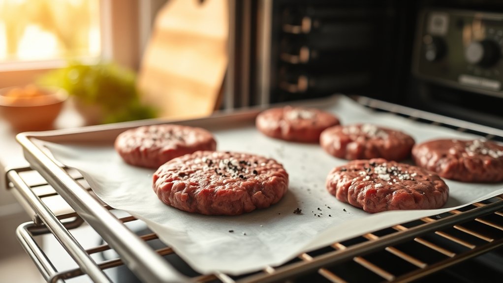 burgers baked in oven