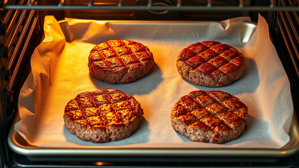 can you cook burgers in oven