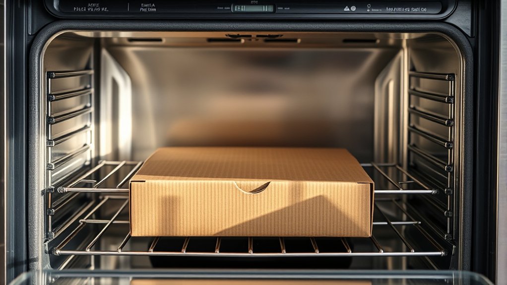 can you put pizza box in oven