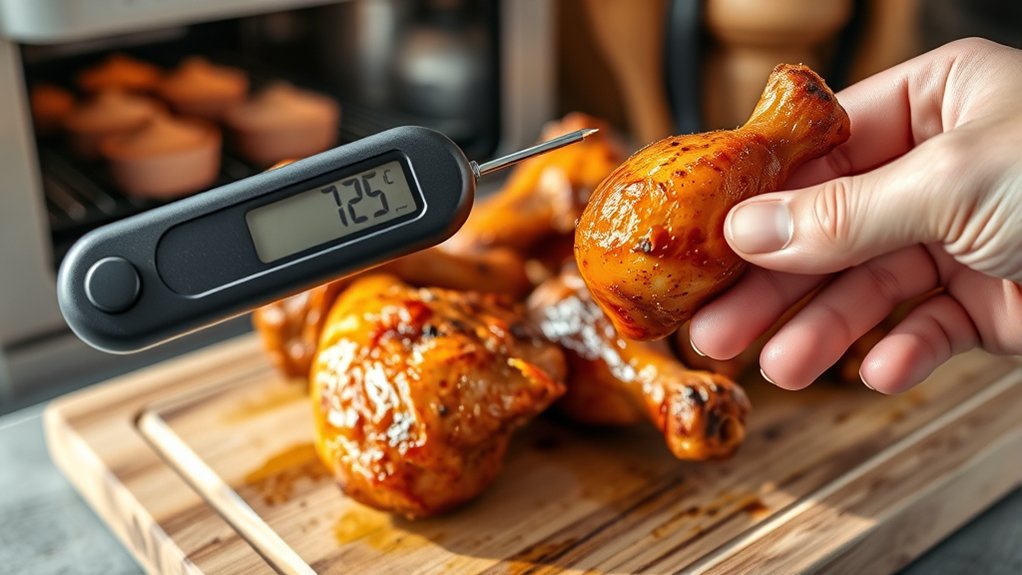 check drumsticks reach 165 f rest
