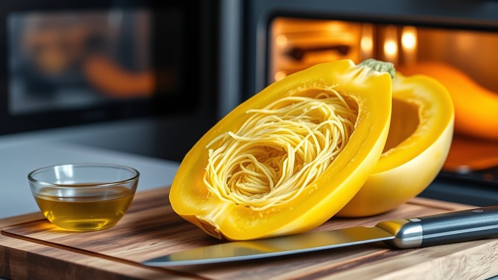 choose ripe clean spaghetti squash