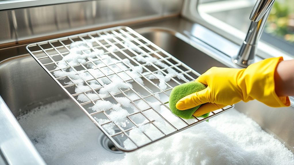 clean oven racks effectively and safely