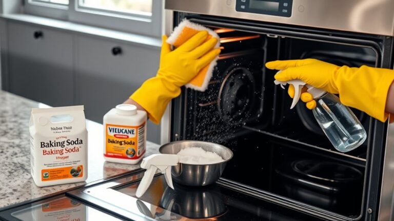 cleaning an oven process instructions