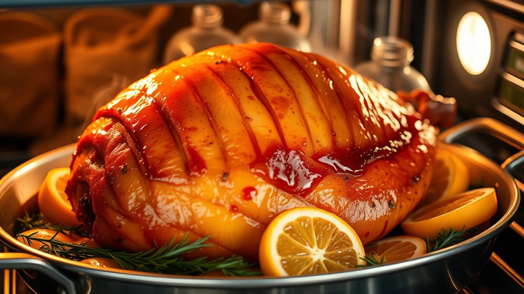cooking ham in oven