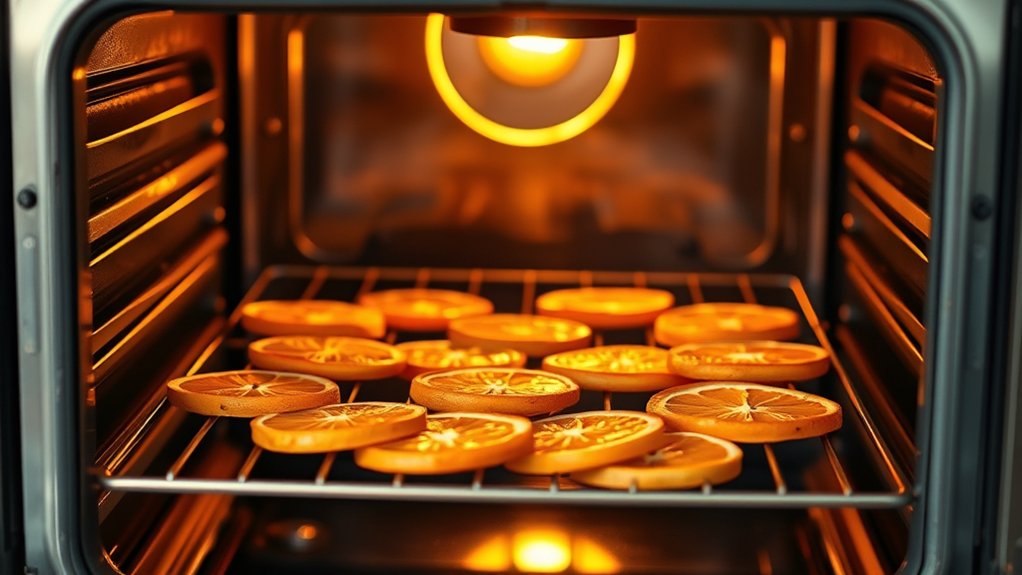 dry orange slices in oven