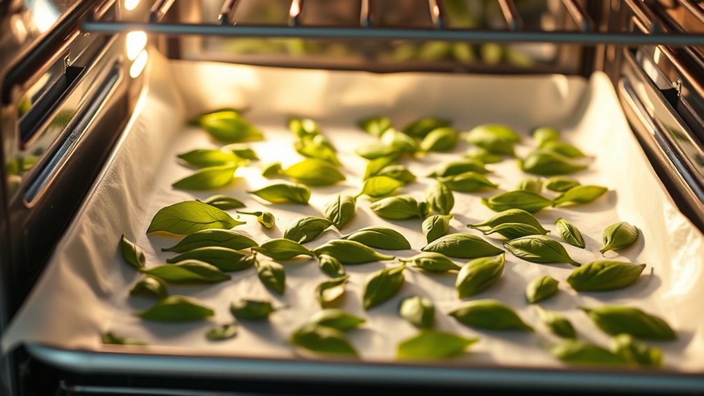 drying basil in oven instructions