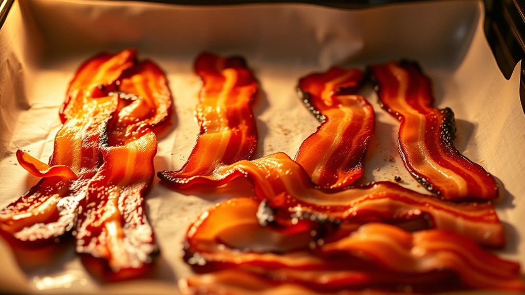 flip bacon only once if needed during bake