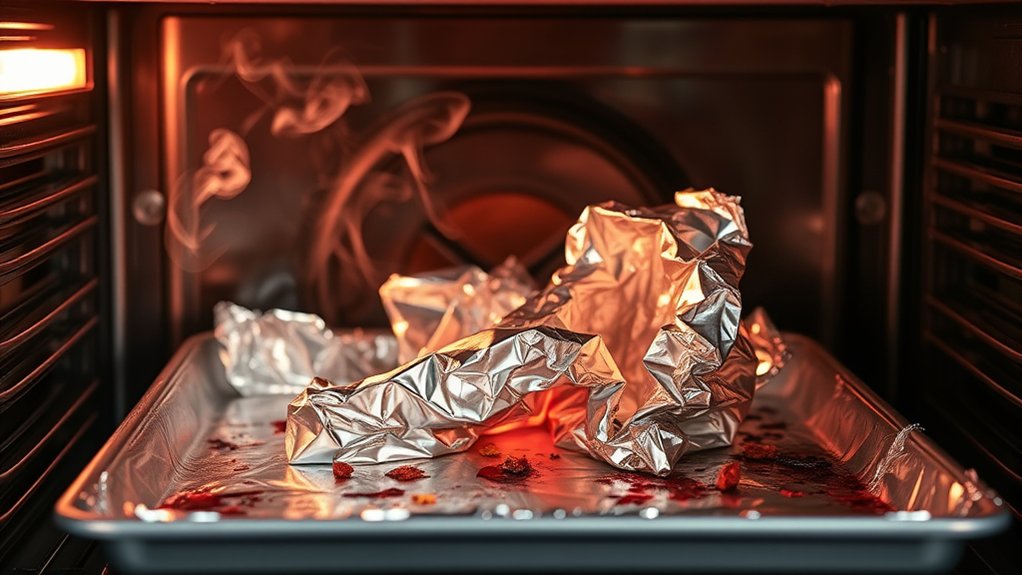 foil misplacement disrupts oven function