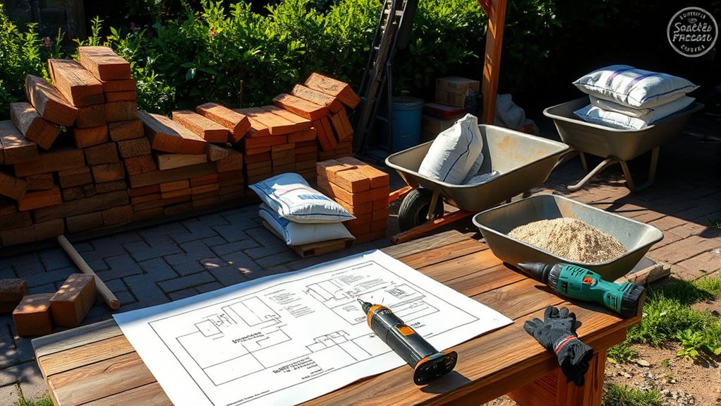 gather firebricks and tools ready