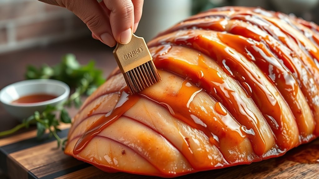 glaze ham with balanced sweetness
