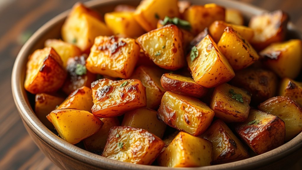 golden crackling butter scented potatoes