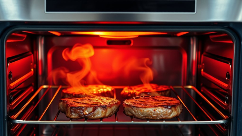 high heat top element cooking