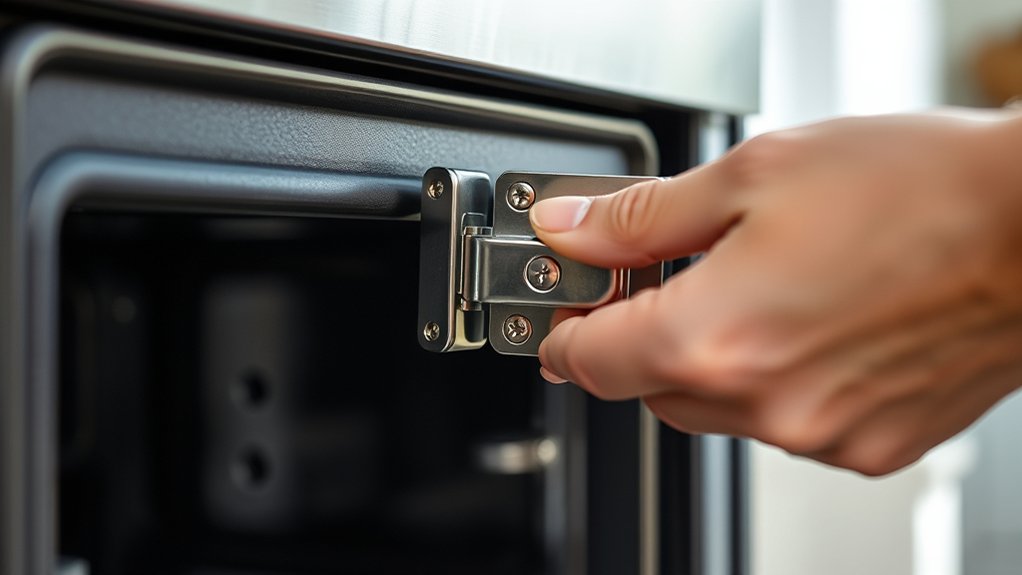 hinges unlocked door released