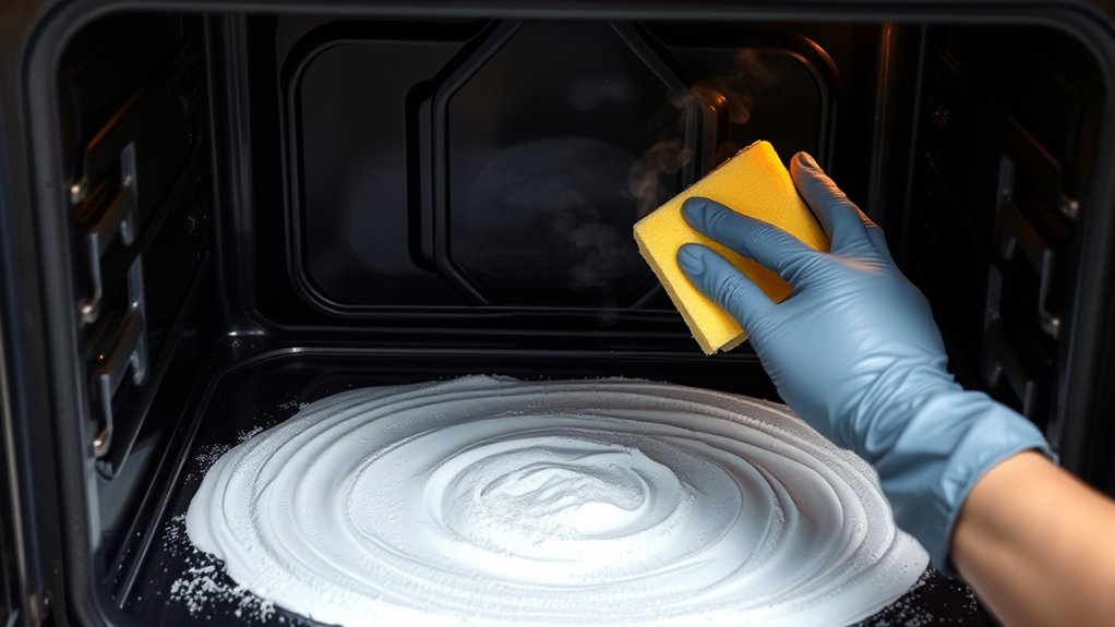 how to clean oven baking soda