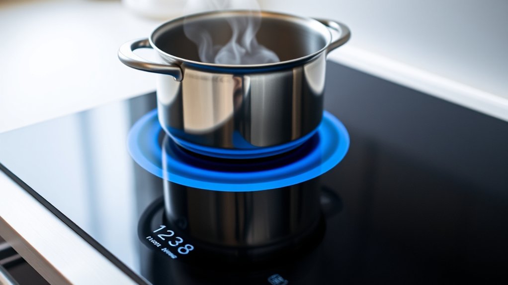 induction heats cookware directly