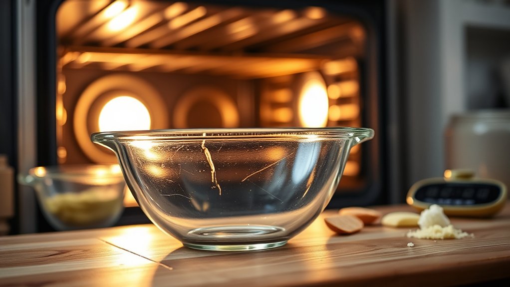 inspect pyrex for damage before oven use