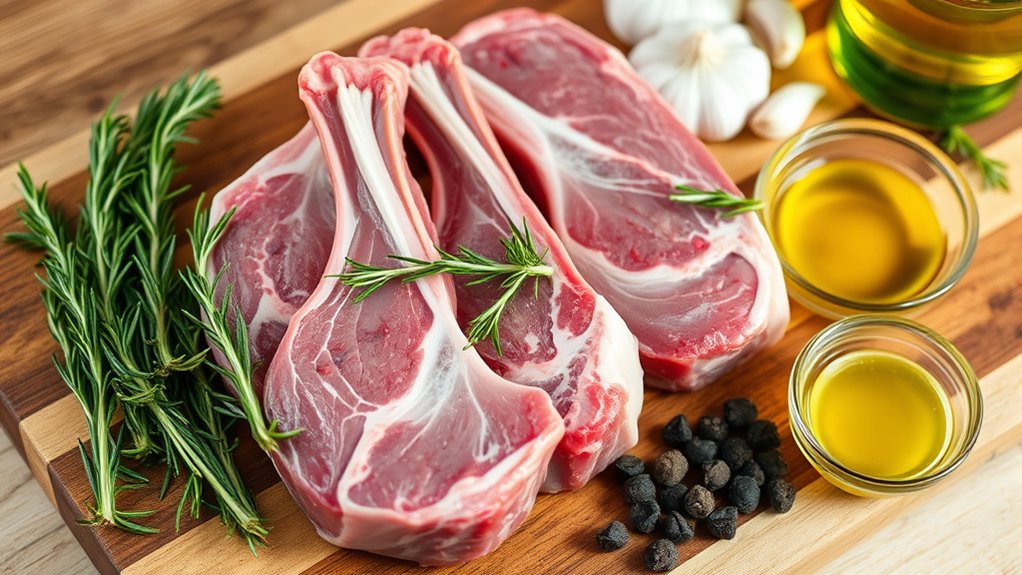 lamb chops prep season bake