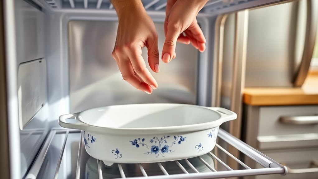 let dish acclimate before baking