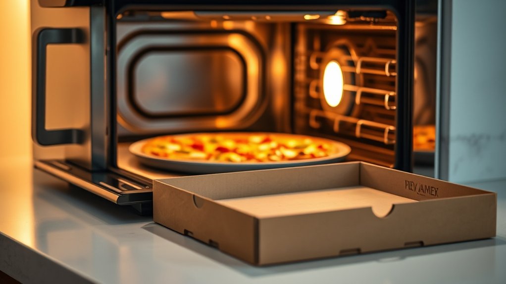 low oven keeps pizza warm