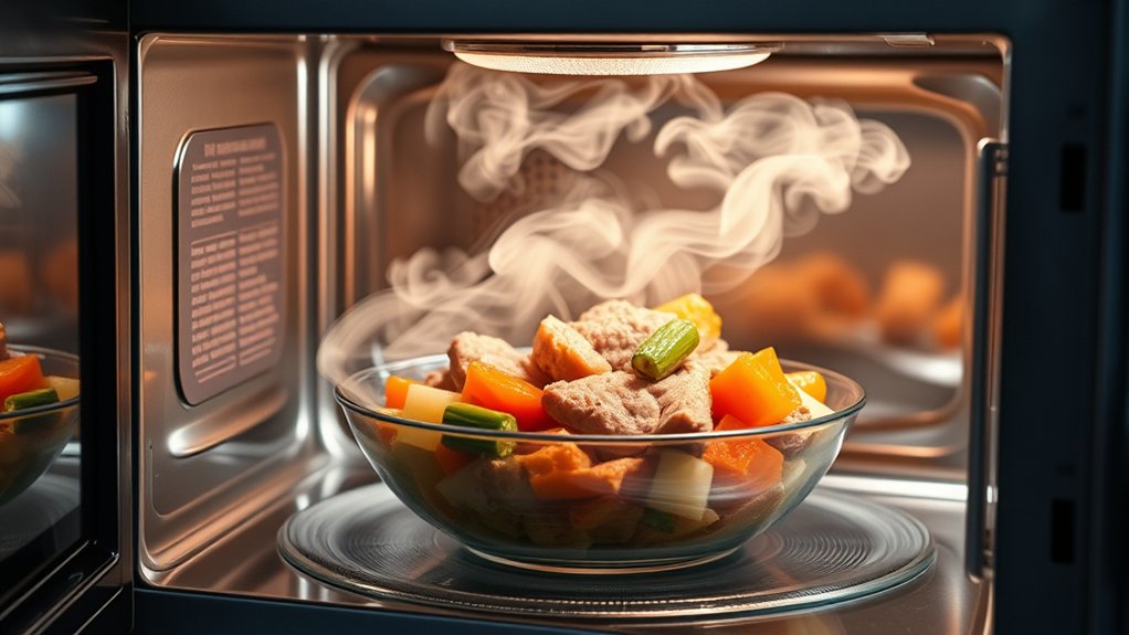 microwave heating depends on moisture density and composition