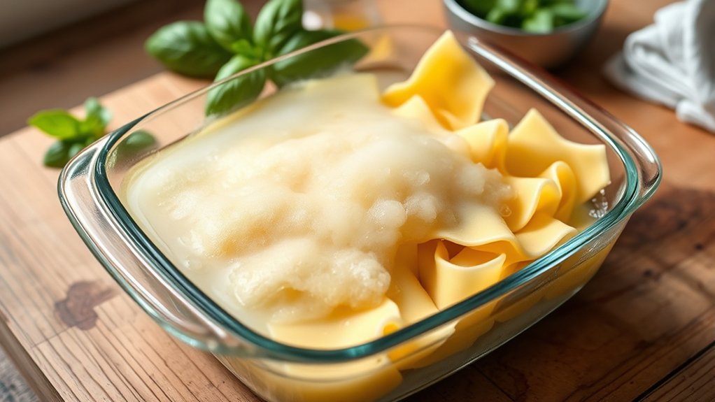moisture softens oven ready lasagna noodles