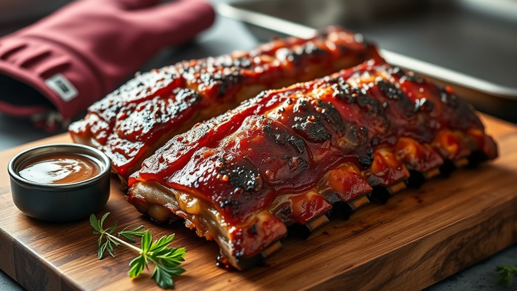 oven braised ribs with glaze