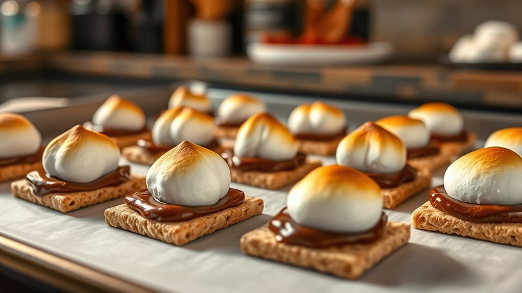 oven broiled marshmallow s mores instructions