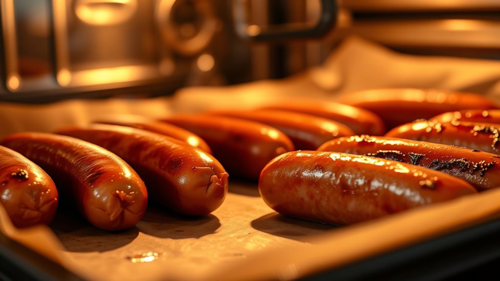 oven cooked sausage timing details