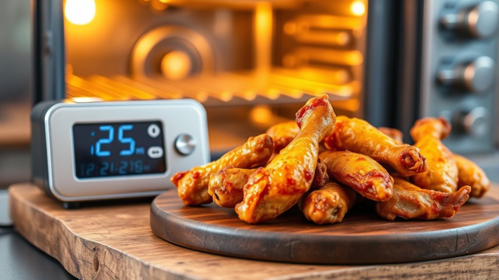 oven wings cooking time instructions