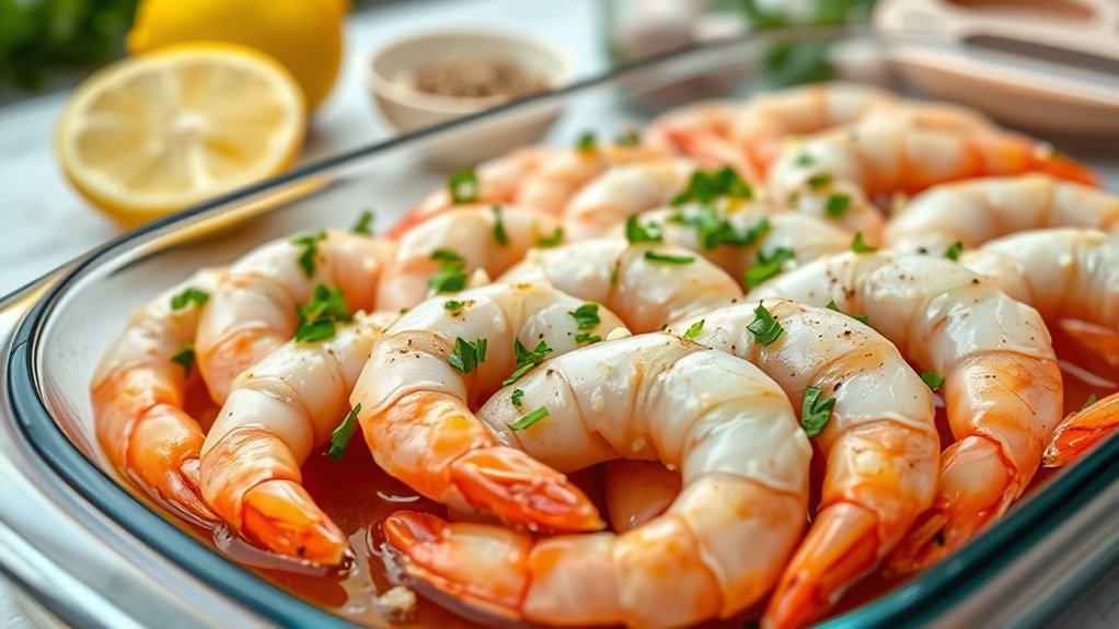 rinse dry prep shrimp evenly
