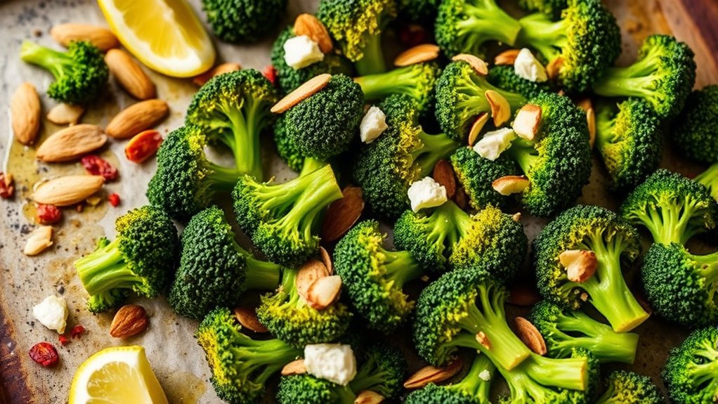 roasted broccoli toppings and textures