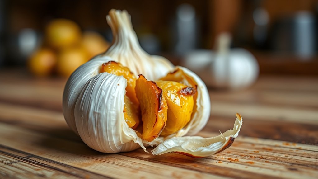 roasted garlic cooling brief rest