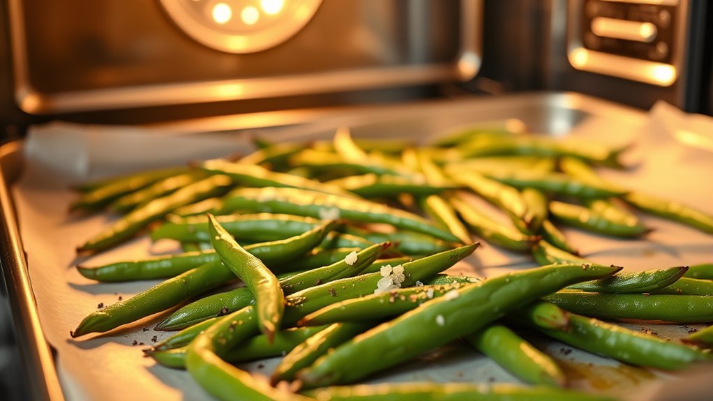 roasted green beans with crisp tender snap