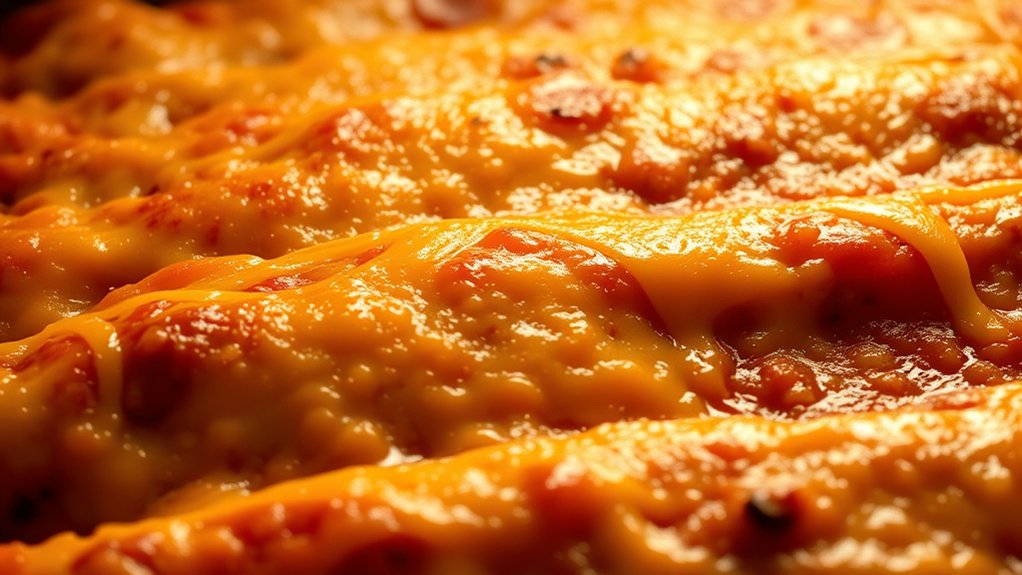 sauce bubbling cheese melted 165 f