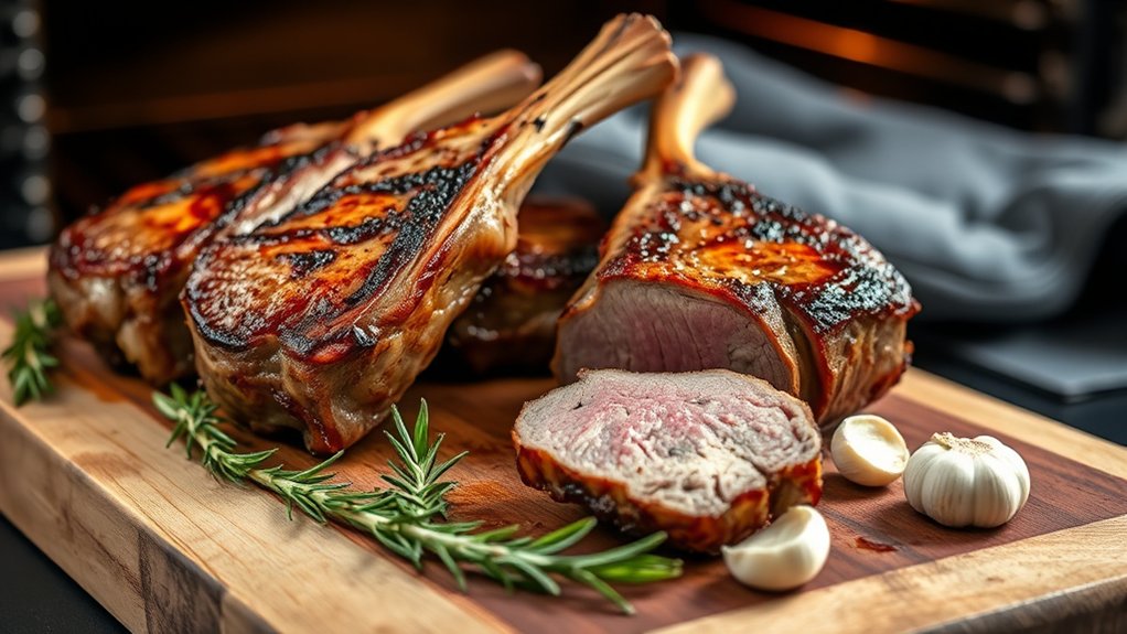 sear for flavorful lamb crust