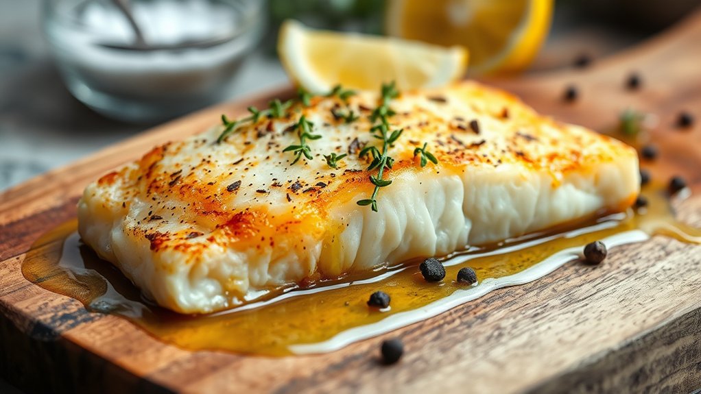 season cod with restrained flavoring