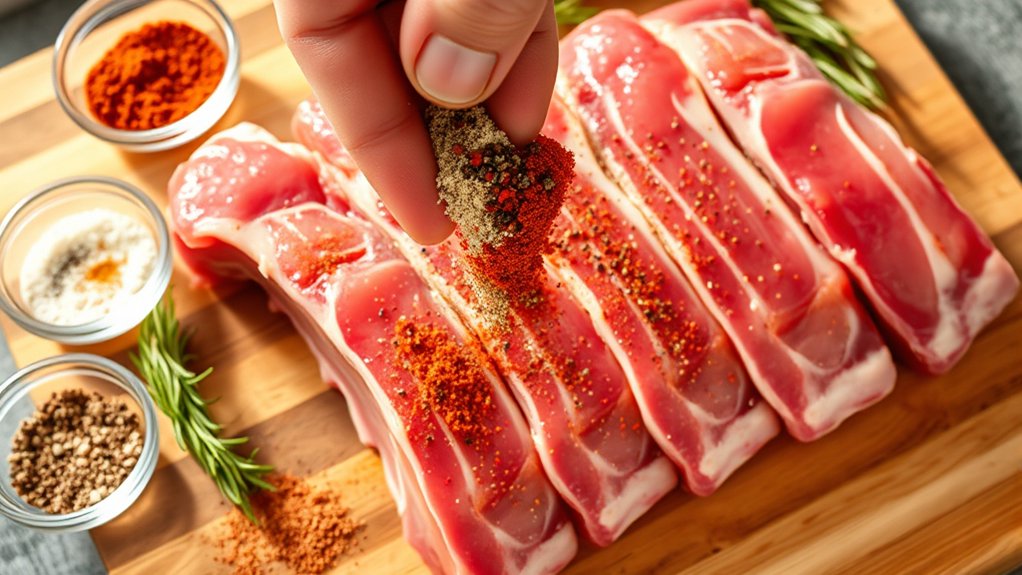 season riblets with even coating