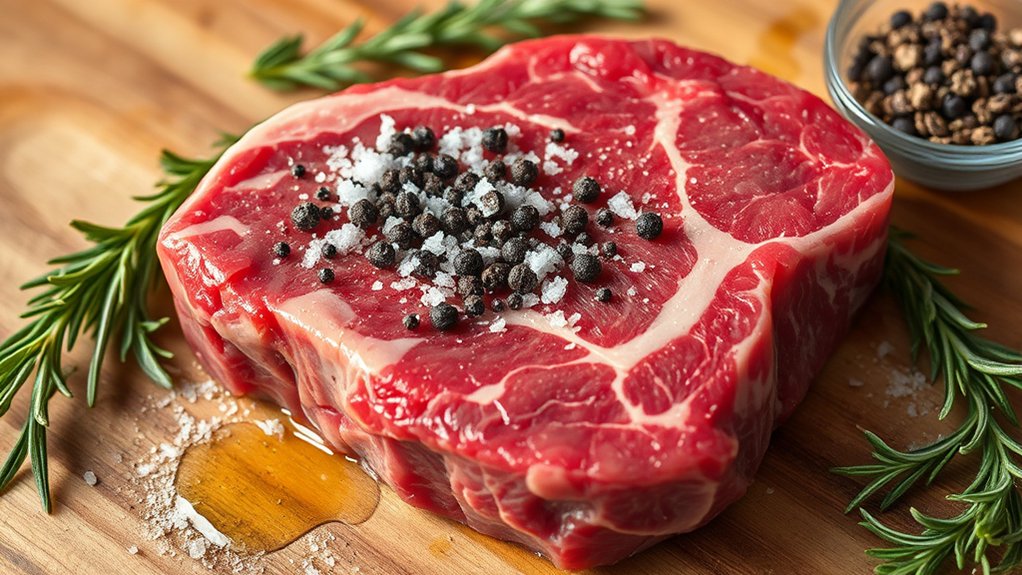 seasoned steak forms flavorful crust
