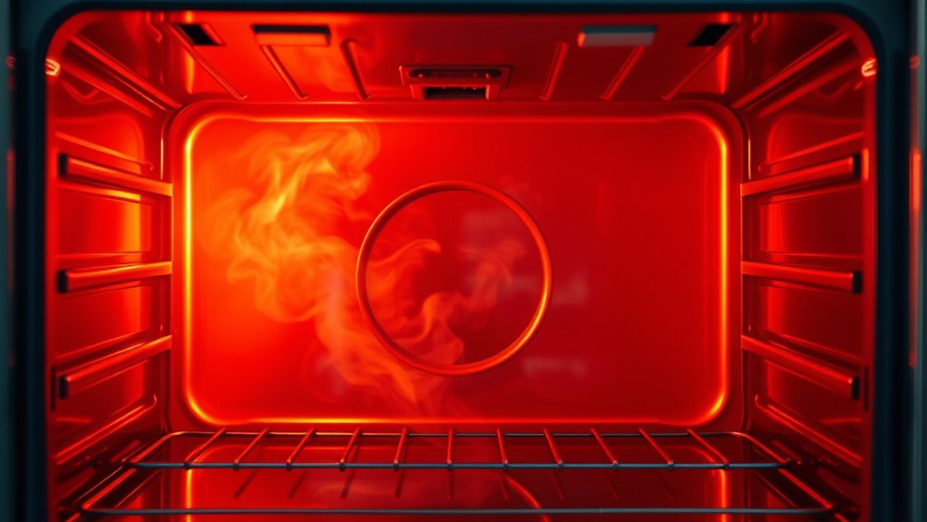 self cleaning oven carbonizes residue ash