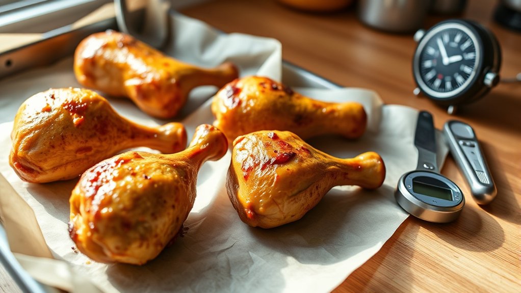 size based bake times for drumsticks