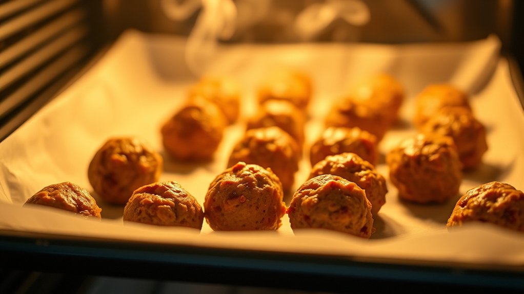 smaller meatballs bake faster