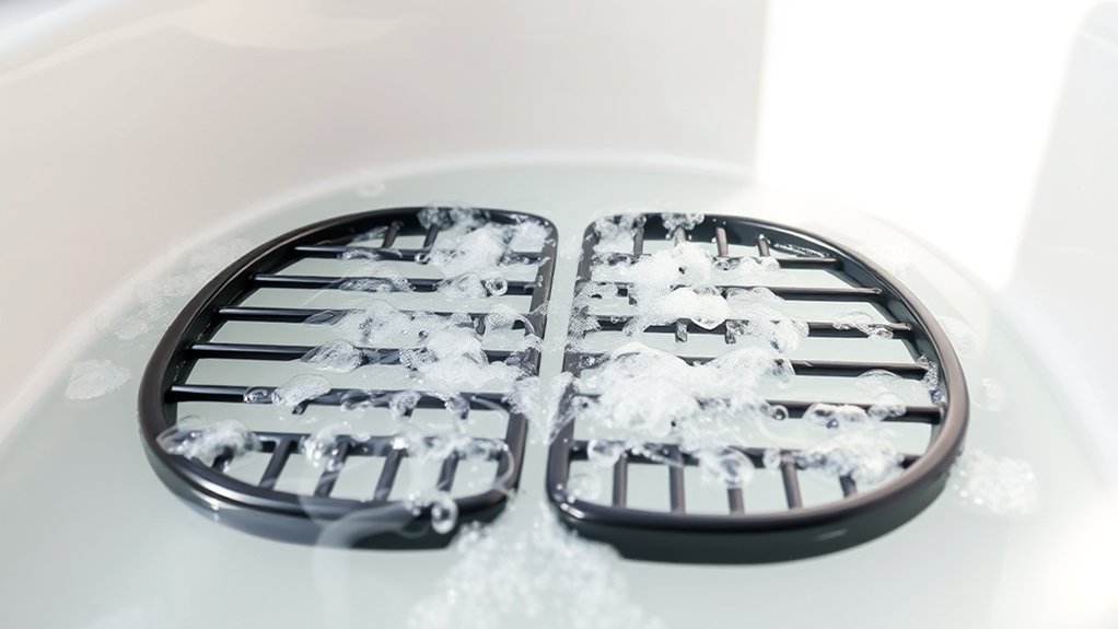 soak oven grates in tub